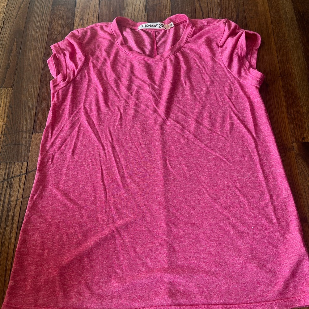 Michael Stars Vibrant Pink Tee